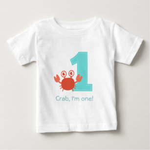 Niedliche Krabbe, Krabbe bin ich eine, erster Baby T-shirt