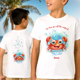 Niedliche Krabbe Sommerferien Crabbing Meeresfrüch T-Shirt