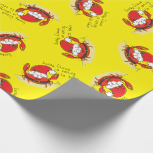 Niedliche Krabbe Weihnachten Feiertag Weihnachtsfe Geschenkpapier
