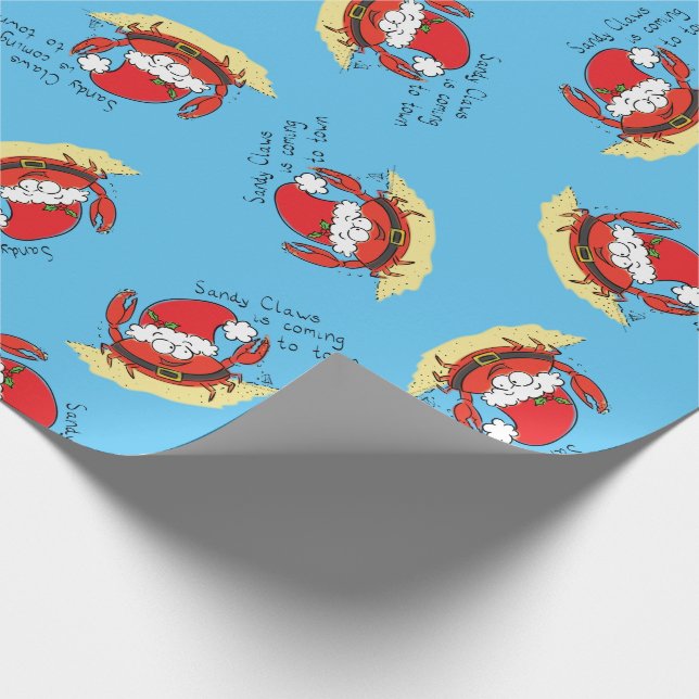 Niedliche Krabbe Weihnachten Feiertag Weihnachtsfe Geschenkpapier (Ecke)