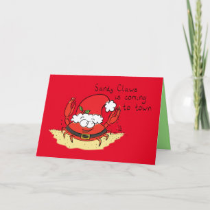 Niedliche Krabbe Weihnachten Weihnachtsfeiertag We Karte