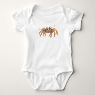 Niedliche Krabbe zeichnend Baby Strampler