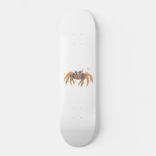 Niedliche Krabbe zeichnend Skateboard