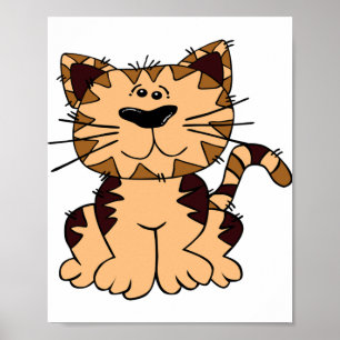 NIEDLICHE KRAFT- UND BROWN-KATZE POSTER