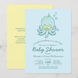Niedliche Kraken Kinderdusche Kawaii Einladung