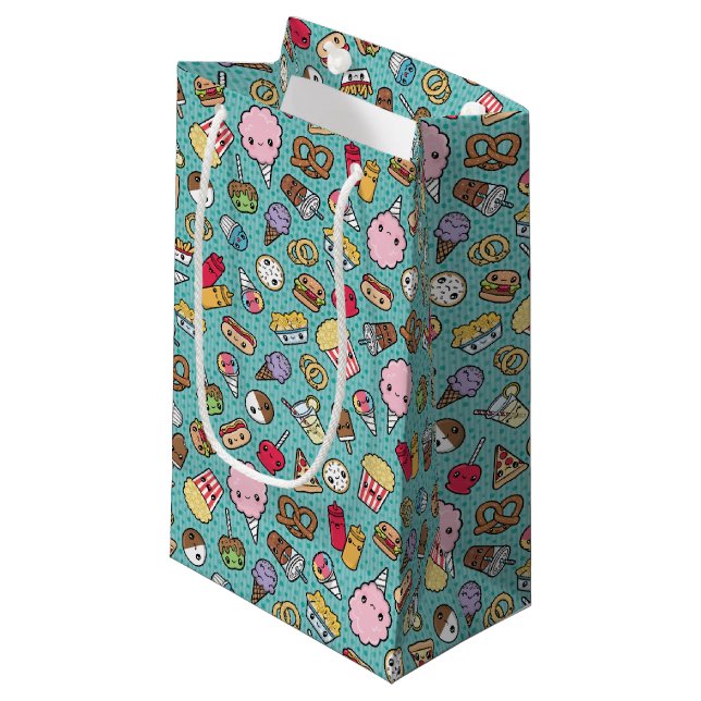 Niedliche Kram-Nahrungsmittelgeschenktasche Kleine Geschenktüte (Vorderseite Schrägansicht)