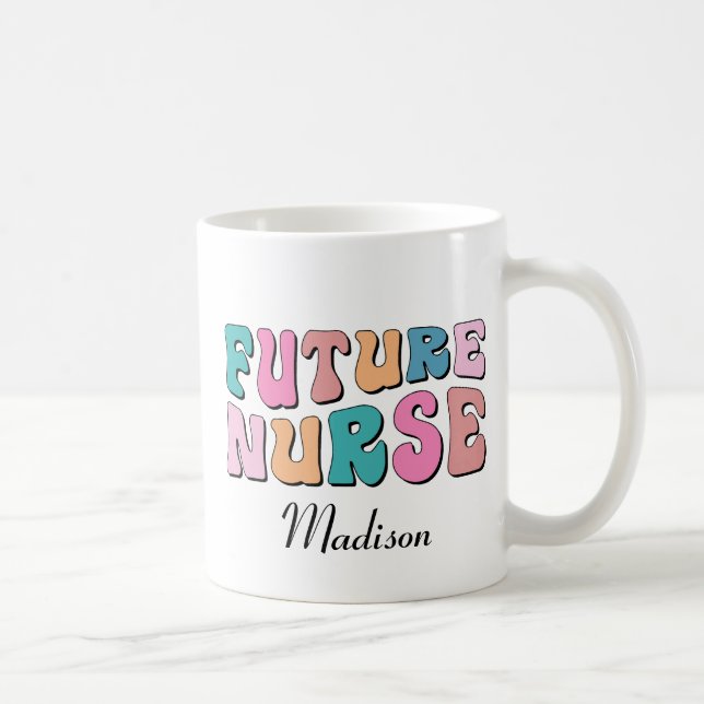 Niedliche Krankenpflege-Schüler Future Nurse Gesch Kaffeetasse (Rechts)
