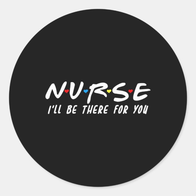 Niedliche Krankenschwester für RN und LPN N Runder Aufkleber (Vorderseite)