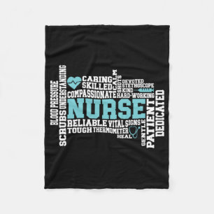 Niedliche Krankenschwester RN LVN Krankenpflege Sc Fleecedecke