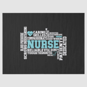 Niedliche Krankenschwester RN LVN Krankenpflege Sc Seidenpapier