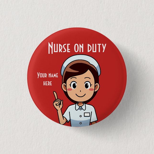 Niedliche Krankenversicherung für Dienstbote Button (Vorderseite)