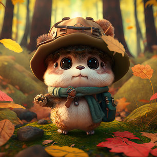 Niedliche Kreatur Quadratischer Aufkleber