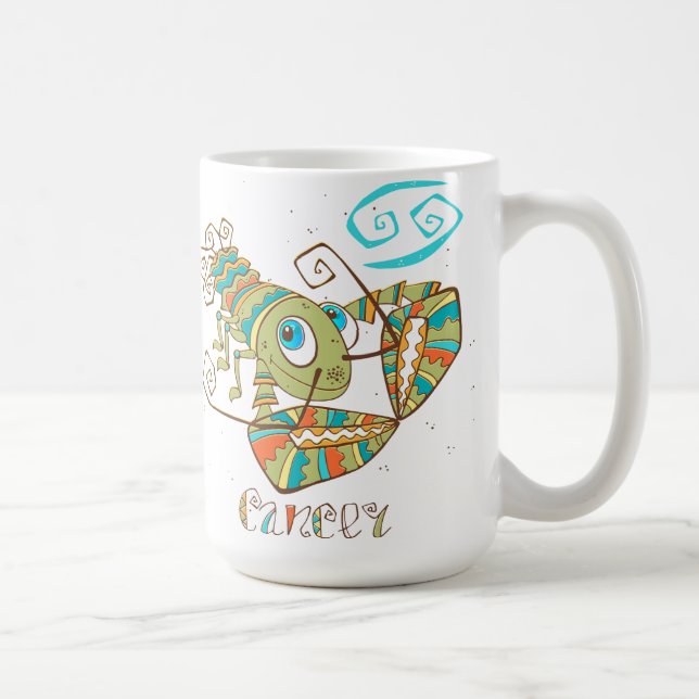 Niedliche Krebserkrankung Kaffeetasse (Rechts)