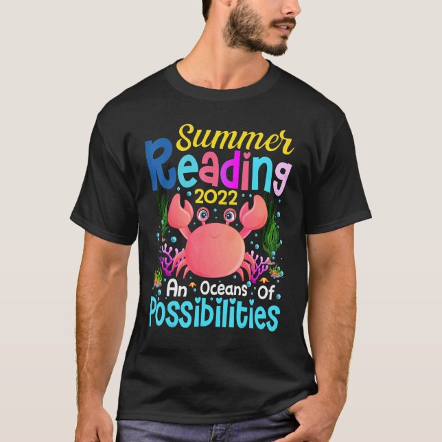 Niedliche Krebsozeane mit Möglichkeiten Sommerlese T-Shirt (Vorderseite)