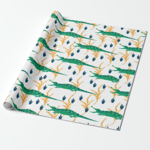 Niedliche Krokodile nahtlos. Cartoon Tiere. Geschenkpapier