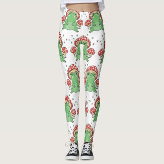 niedliche Kröte und Pilze Leggings