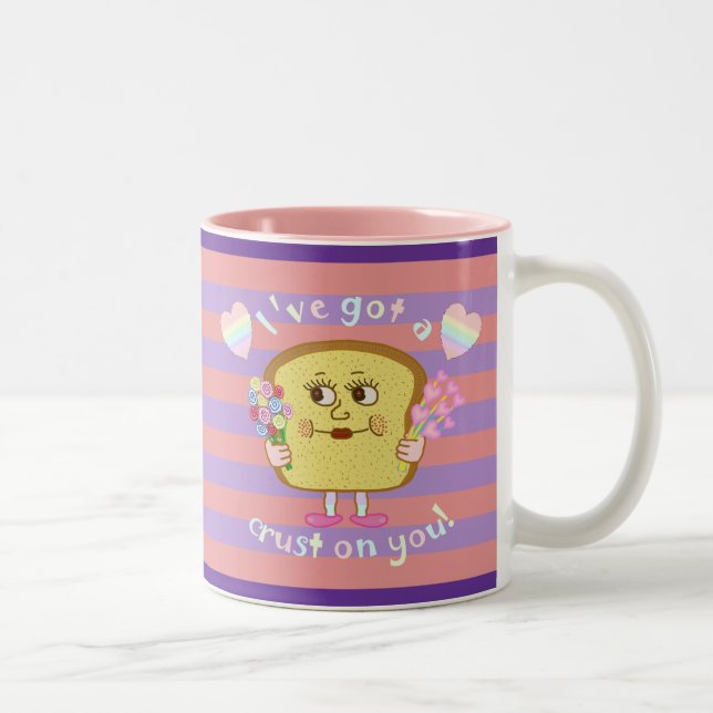 Niedliche Kruste auf Ihnen Wortspiel des Zweifarbige Tasse (Rechts)