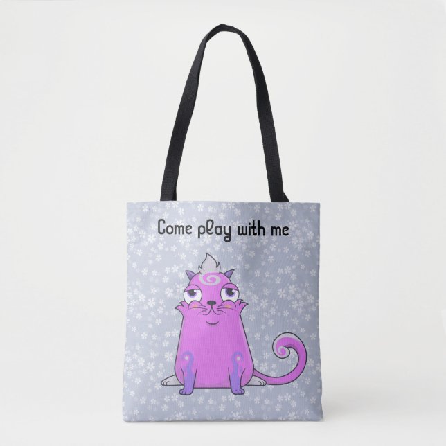 Niedliche Kryptokitty Bella will Tote Bag spielen Tasche (Vorderseite)