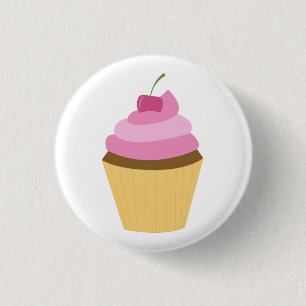 Niedliche Kuchen-Illustration Button
