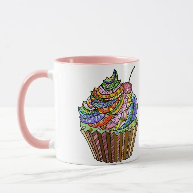 Niedliche Kuchen-Kaffee-Tasse Tasse (Links)