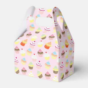 Niedliche Kuchen Muster Pastell Pink Geschenkschachtel