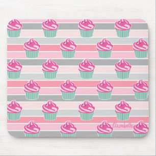 Niedliche Kuchen, Streifen - Personalisiert Mousepad