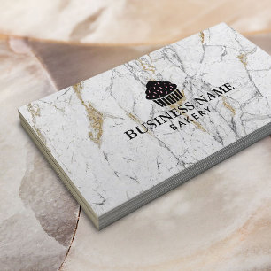 Niedliche Kuchen-Zuhause-Bäckerei-moderner Marmor Visitenkarte