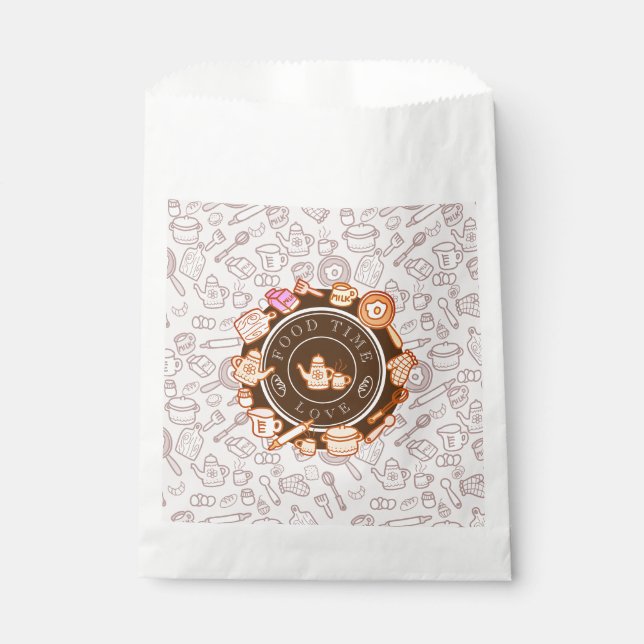 Niedliche Küchengeschirr Brown Geschenktütchen (Vorderseite)