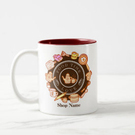 Niedliche Küchengeschirr Brown Zweifarbige Tasse