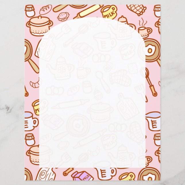 Niedliche Küchengeschirr Rosa Blatt (Vorderseite)