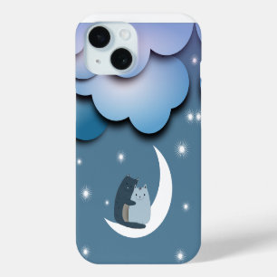 Niedliche Kuddelkatzen auf dem Mond Case-Mate iPhone Hülle