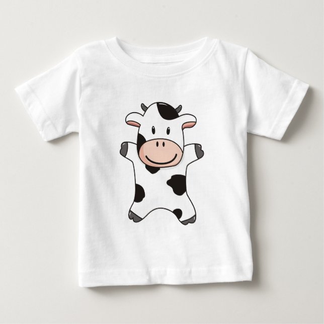 Niedliche Kuh Baby T-shirt (Vorderseite)