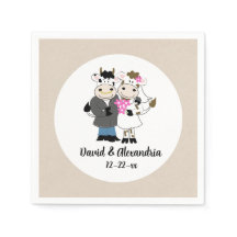 Niedliche Kuh Couple Hochzeit Rustikales Land