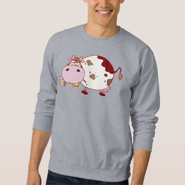 Niedliche Kuh Design Farm Leben Rinder Lover Gesch Sweatshirt (Vorderseite)