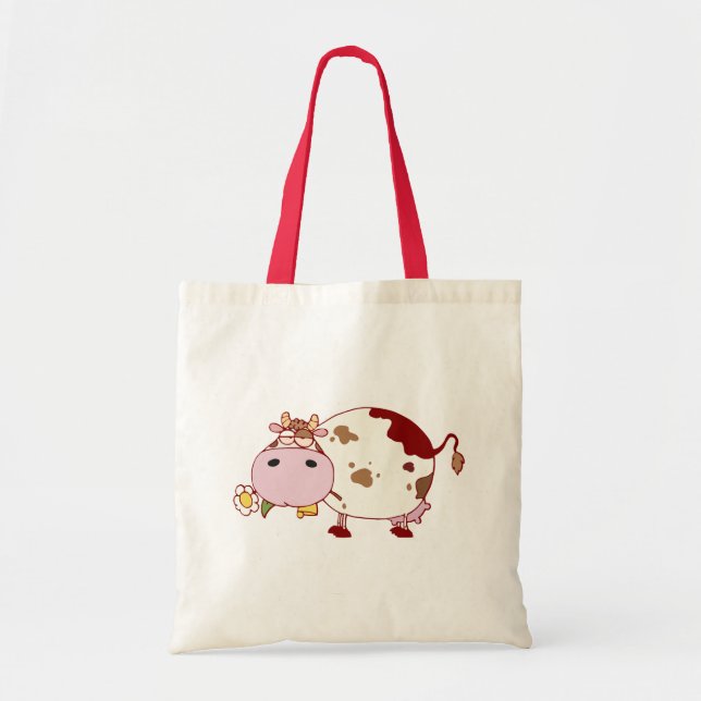 Niedliche Kuh Design Farm Leben Rinder Lover Gesch Tragetasche (Vorne)