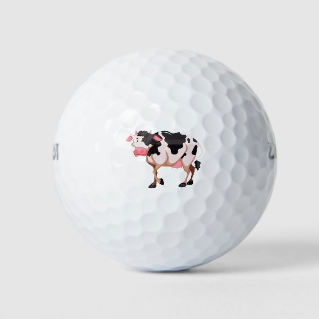 Niedliche Kuh Golfball (Vorderseite)