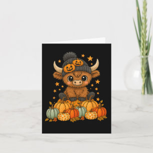 Niedliche Kuh Halloween Pumpkin Fall Moo I Gemein Karte