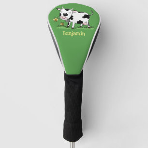 Niedliche Kuh in Cartoon-Abbildung Golf Headcover