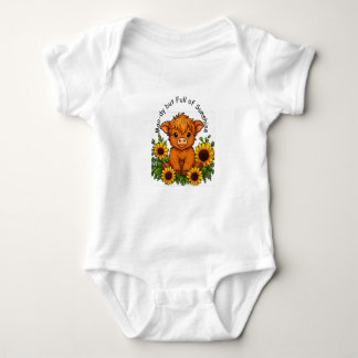 Niedliche Kuh mit Sonnenblumen Baby Strampler