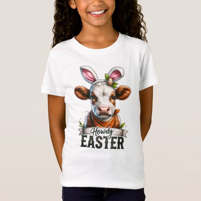Niedliche Kuh mit sonnigen Ohren T-Shirt (Vorderseite)