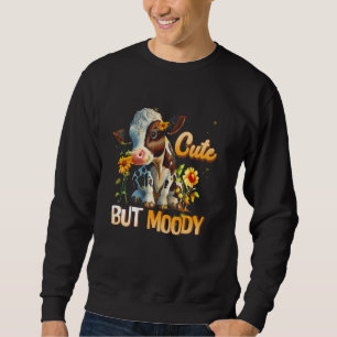Niedliche Kuh-Moody Kuh liebt Farm Cowgirl Baby Co Sweatshirt