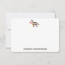 Niedliche Kuh Personalisiert Kids Stationer Set