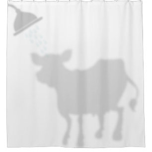 Niedliche Kuh-Schatten-Silhouette Shadow Buddies-D Duschvorhang