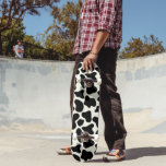 Niedliche Kuh-Tierdruckmuster Ästhetisches Schwarz Skateboard<br><div class="desc">Niedliche Kuh Animal Print Muster Ästhetische Schwarz/Weiß Skateboard</div>