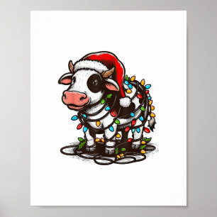 Niedliche Kuh Xmas Kinder Teen Girl Boy Poster