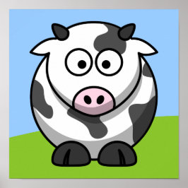 Niedliche Kuhausdruck Poster