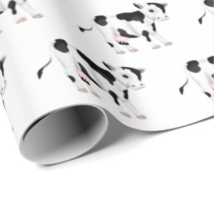 Niedliche Kühe auf Weiß Geschenkpapier