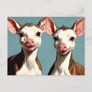 Niedliche Kühe Postkarte