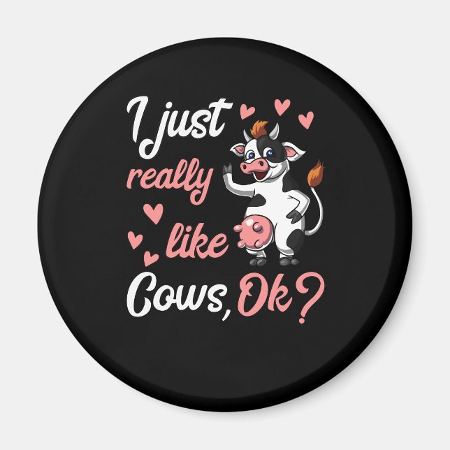 Niedliche Kuhfarm Rantier Magnet (Vorne)