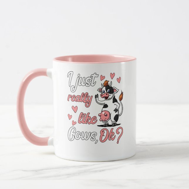 Niedliche Kuhfarm Rantier Tasse (Links)
